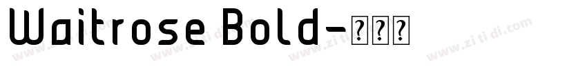Waitrose Bold字体转换